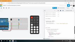 Tinkercad ile Arduino Bölüm 77  Kumanda İle Led Yakma [upl. by Nyrac90]