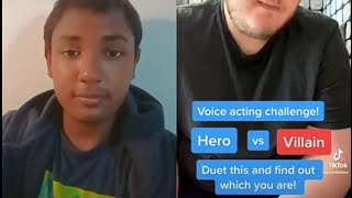 Hero vs Villain  Voice Acting Challenge ProZD chrisgreenfieldva [upl. by Arinay509]