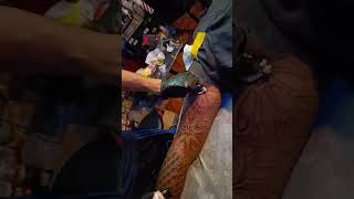 Mandala amp Geometric Tattoo Artworkstep 1  ဖြူးink tattoo studio [upl. by Accire]