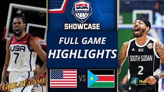 USA Vs South Sudan Full Game Highlights   USAB SHOWCASE  Fiba Basketball [upl. by Euphemia]