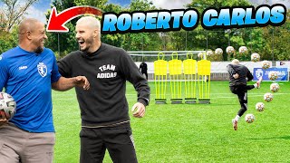 ROBERTO CARLOS TEACHES ME HIS INSANE FREE KICK 😱💫☄️ [upl. by Nocaed]