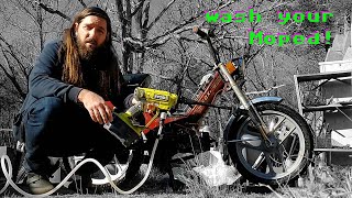 Ryobi EZClean portable pressure washer for cleaning mopeds [upl. by Strader]