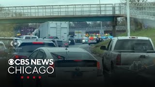 Illinois State Police trooper hit on I57 [upl. by Franciscka]