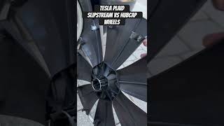 Tesla Plaid slipstream vs Hubcaps [upl. by Ennywg]