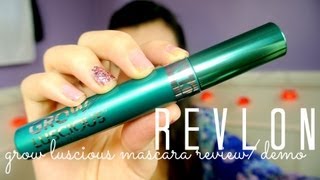 MMM Revlon GROW LUSCIOUS Mascara Review Demo Mini Review on Grow Luscious Plumping [upl. by Beshore382]