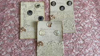 Lace pocket pages with journal cards craftwithme craftandchat [upl. by Celka]