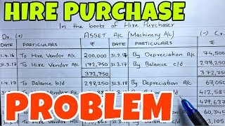 3 Hire Purchase System  Problem 1 By Saheb Academy [upl. by Anytsirk240]