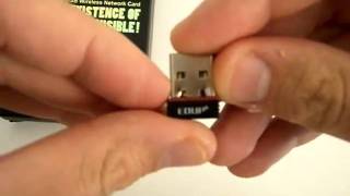 Unboxing Review EDUP Nano USB 80211N 150M Wireless LAN Network Adapter Black [upl. by Niwhsa]