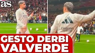 El APLAUDIDO GESTO de FEDE VALVERDE con la GRADA del ATLETI que captó DAZN [upl. by Alrahc205]