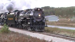 Pere Marquette 1225 and Nickel Plate Road 765 RunBy [upl. by Sender]