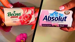 SOAKED SOAP  MUSHY SOAP  ASMR SOAP  SATISFYING SOUNDS  MAKING A LOT OF SOFT FOAM 💝 asmr soap [upl. by Kcirdahc]