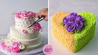 Top 5 Decorated Wedding Anniversary Cake With White And Pink Roses [upl. by Allak]