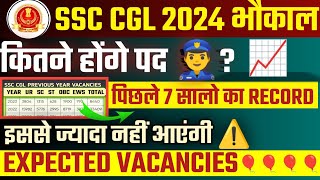 SSC CGL 2024 Vacancy🔥 Previous Years Data 🥳 SSC CGL 2024 Expected Vacancies [upl. by Marlee]