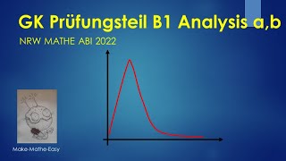 GK Prüfungsteil B1 Mathe Abi NRW 2022 Analysis a und b [upl. by Haland41]