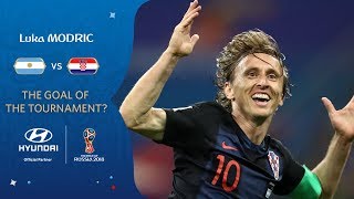 Luka MODRIC goal vs Argentina  2018 FIFA World Cup  Hyundai Goal of the Tournament Nominee [upl. by Anivlis]