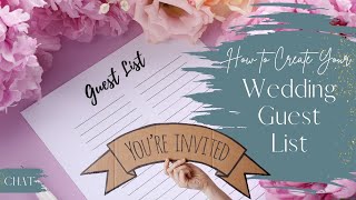 Wedding Guest List  how to write a guest list you feel good about [upl. by Atnamas]