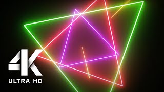 Neon Lights in 4K  Disco party 5 hour Background [upl. by Millard]