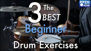 The 3 BEST Beginner Drum Exercises  Drum Lesson  Drum Beats Online [upl. by Assirrak]