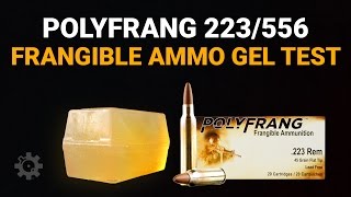 PolyFrang 223556mm Frangible Ammunition  Gel Test [upl. by Samoht]