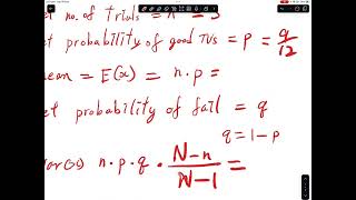 Binomial and Hypergeometric Distribution [upl. by Eiaj]