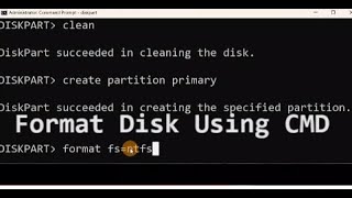 how to format disk using cmd [upl. by Kapeed58]