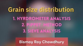 6Properties of soil 4  hydrometer  pipette method  grain size distribution  sieve analysis [upl. by Ntsud]