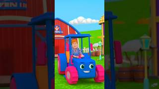 Wheels On The Tractor Go Round And Round shorts nurseryrhymes vehiclecartoon ytshorts [upl. by Agnimod]