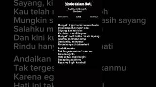 Lirik Rindu Dalam Hati cover lirikvideo rindudalamhati liriklagu storyliriklagu [upl. by Nodal]