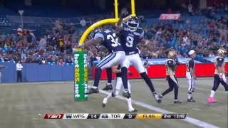 CFL Recap Winnipeg 44 Toronto 32  October 19 2012 [upl. by Kalam720]