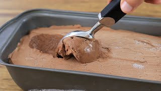 Homemade Chocolate Ice Cream Recipe Only 3ingredients [upl. by Sine242]