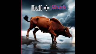 Bull And Shark Attack😱😡😱😱😱😱😡😱😡😱😡😱😱😡😱😡😱😡 [upl. by Leiso]