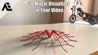 After Effects Tutorial 3D Music Visualizer in Your Video No Plugin [upl. by Rubinstein294]