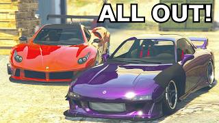 EXTEMELY MODIFIED Cars Only At This Car Meet In GTA Online [upl. by Nilya548]