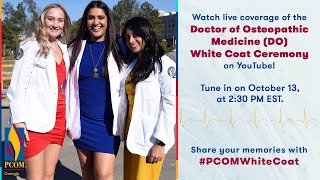 PCOM Georgias DO Class of 2027 White Coat Ceremony  Livestream [upl. by Adaynek]