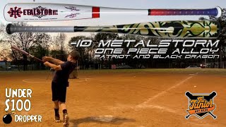 Hitting with the Metalstorm 10 Alloy Bat  Under 100 USSSA Baseball Bat Review [upl. by Mya540]