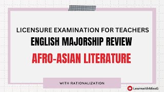 AFROASIAN LITERATURE ENGLISH MAJORSHIP LET REVIEWER 2023  New Curriculum 30 Item Reviewer [upl. by Aisayt980]