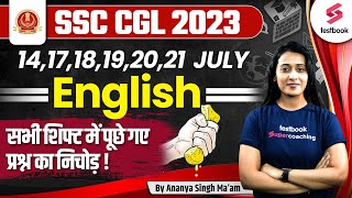 SSC CGL English All Shift Asked Questions 2023  SSC CGL English Questions Paper  By Ananya Maam [upl. by Oruntha]