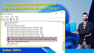 Unknown USB Device Error in Windows 11 How to Fix this Issue  Device Descriptor Request Failed [upl. by Annabelle282]