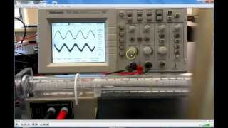 Oscilloscope demo Longitudinal Standing Wave Lab [upl. by Hughie]