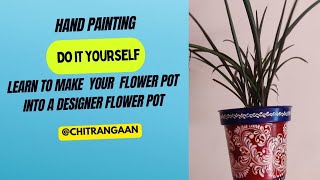 quotTransform Your Flower Pot Easy DIY Design Ideasquot diy art diwali flowerpot potpainting [upl. by Haerb]