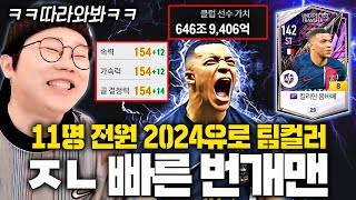 E누르고 뛰면 못잡네ㅋㅋㅋ 최고시속 음바페 2024유로 프랑스 스쿼드 [upl. by Cherri]