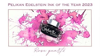 Pelikan Edelstein Ink of the Year 2023  Rose Quartz Review and Comparisons [upl. by Elodea997]