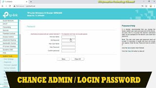 HOW TO CHANGE ADMINLOGIN PASSWORD IN TPLINK ROUTER [upl. by Ahseinar70]