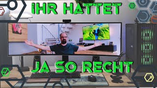 Breit ganz ohne Dübel  Samsung OLED 49quot Ultrawide Screen [upl. by Harriot3]