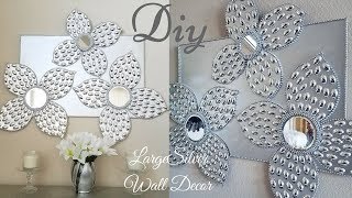 Diy Large Silver Wall Decor Using Dollar Tree ItemsSimple and Inexpensive Wall Decor [upl. by Llevert53]