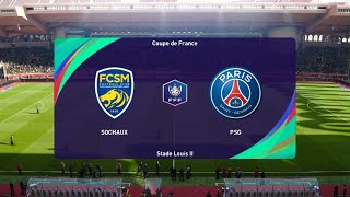 Modo carrera jugador Francia 2024 Copa Francia Sochaux vs Paris SaintGermain [upl. by Shaw]