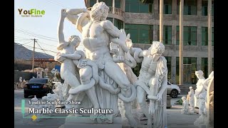 Famous Hand Carved Marble Laocoon and His Sons Sculpture for Sale [upl. by Keldah]