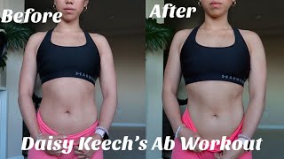 ABS IN 2 WEEKS i tried daisy keech’s ab workout [upl. by Oile]