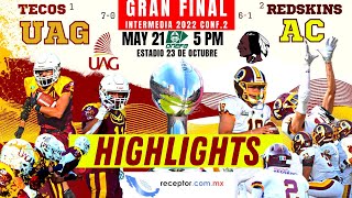 HIGHLIGHTS Tecos UAG vs Redskins Final Intermedia ONEFA 2022 [upl. by Buschi]