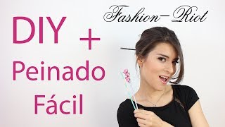 DIY Crea unos lindos palillos chinos para el cabello  Fashion Riot [upl. by Greenlee]